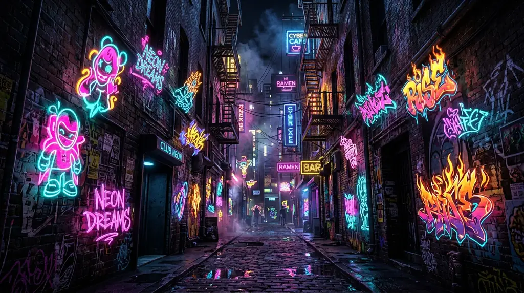 Dark alleyway background